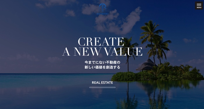 AQUA RESORTの公式HPキャプチャ