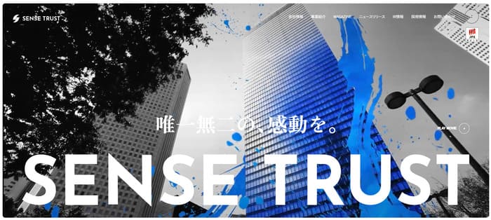 センス・トラスト株式会社の公式HPキャプチャ